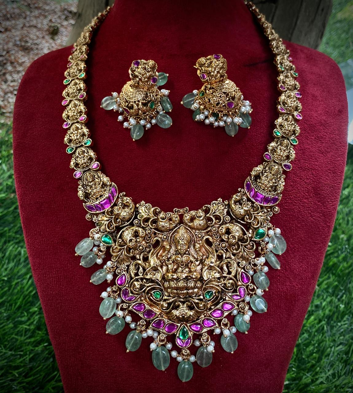 Pure brass necklace set