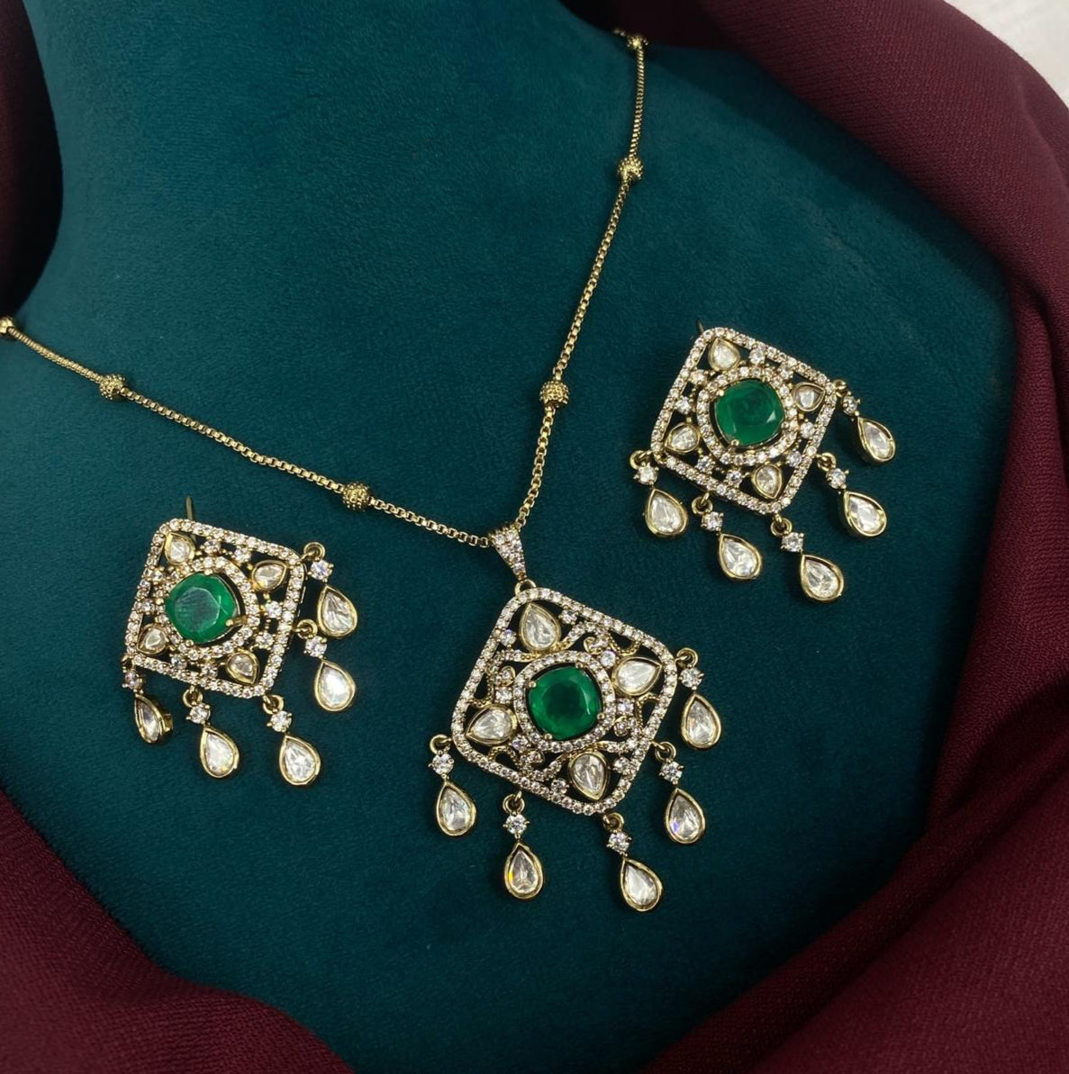 Mehendi Plating Necklace Set