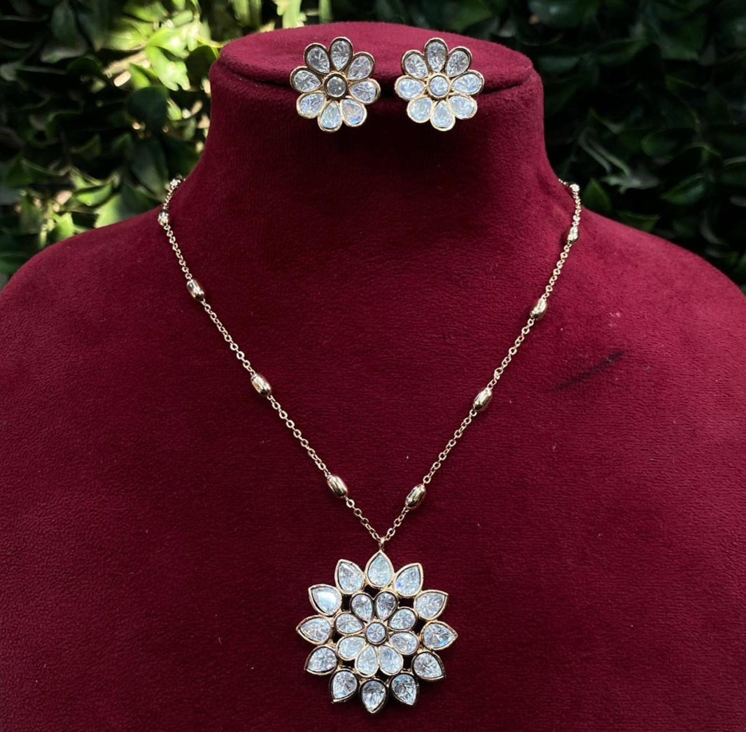 Moissanite Pendant Set